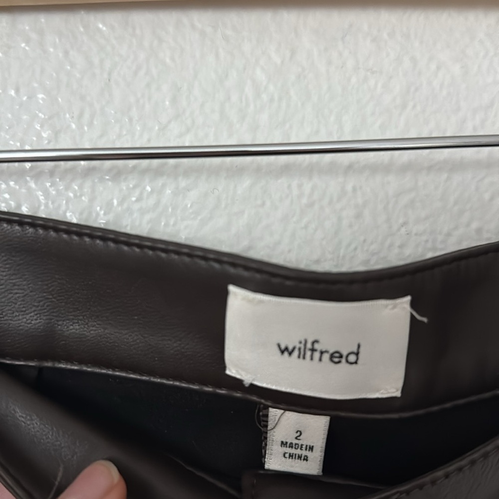 NWT Wilfred 2 Aritzia Fabian Pants in Mocha Brown - Picture 9 of 14